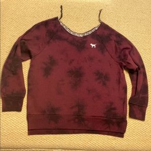 VS Pink off-shoulder sweatshirt size Medium